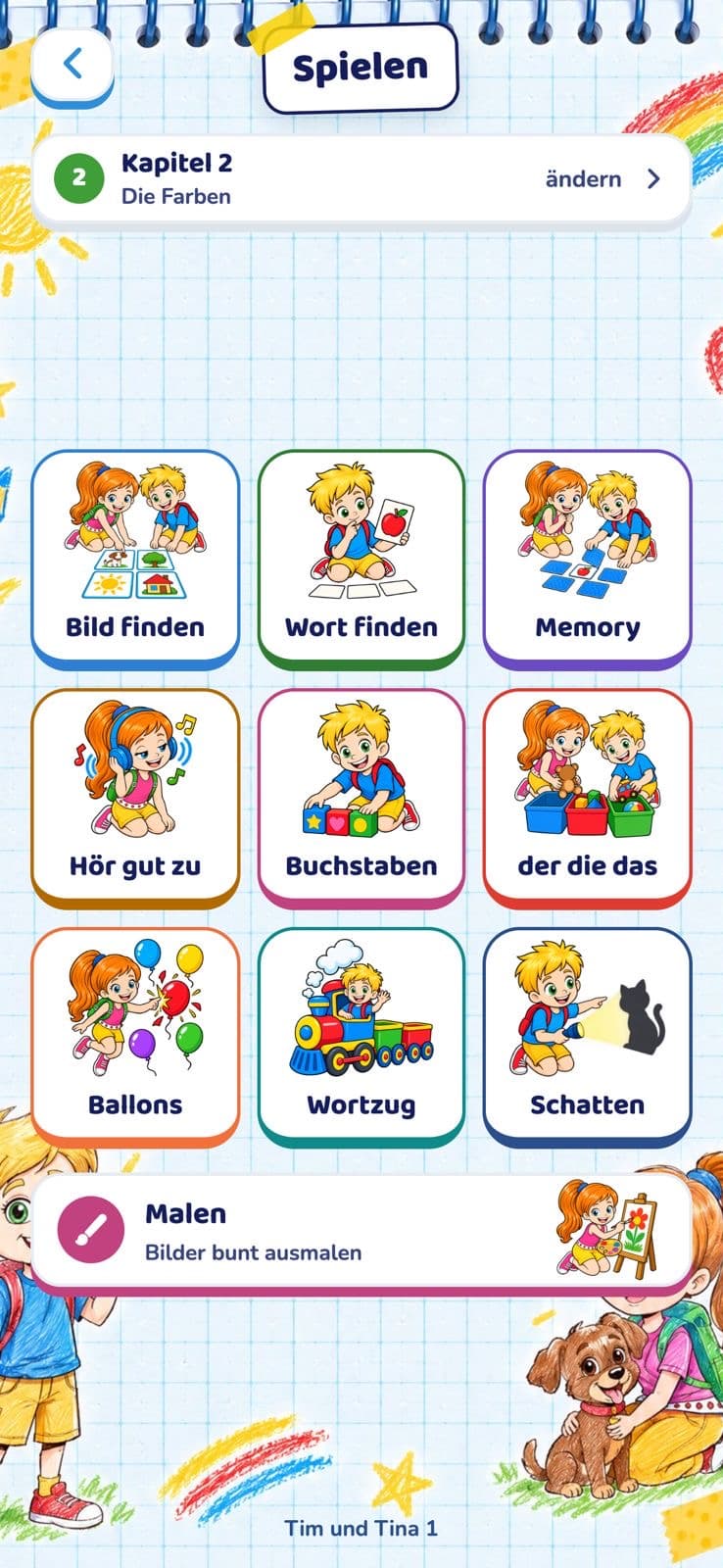 Deutsch mit Tim und Tina — Games